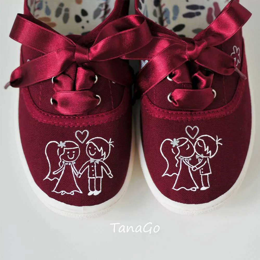 Vínové saténové tkaničky no.6