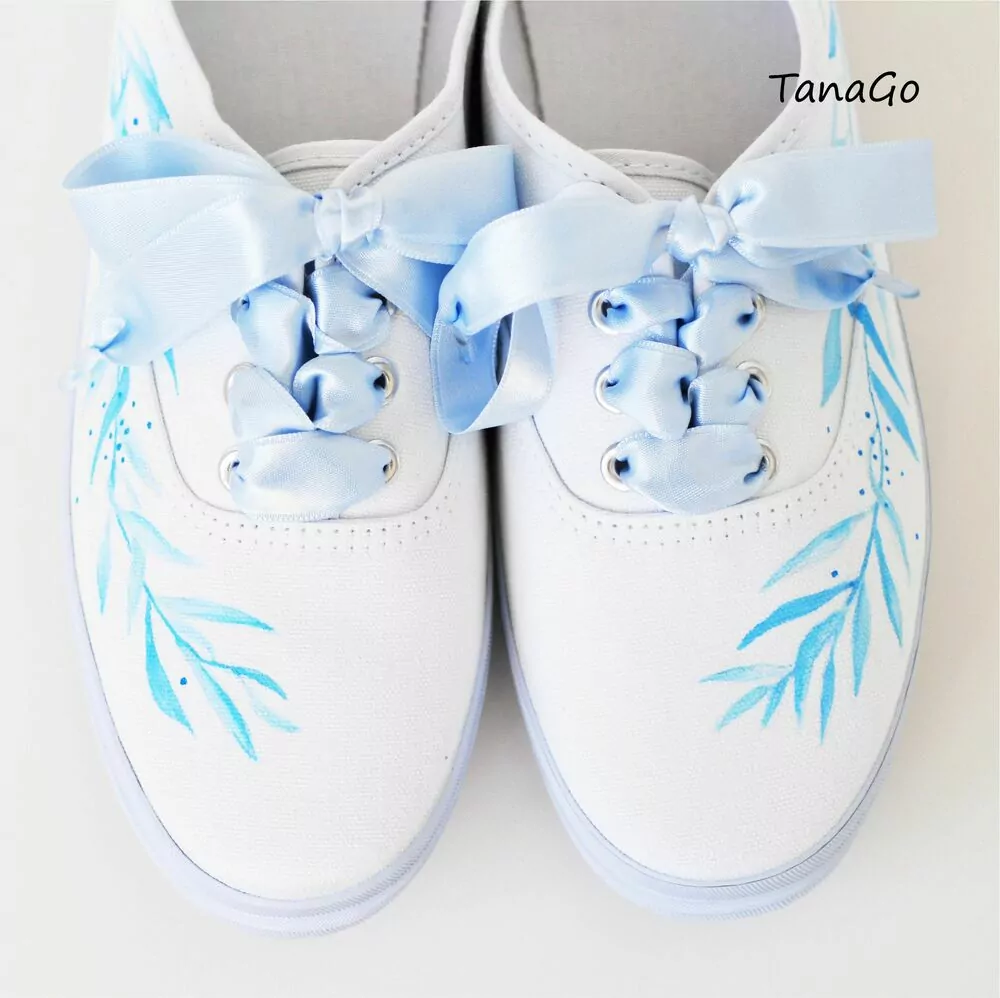 Tenisky modré větvičky