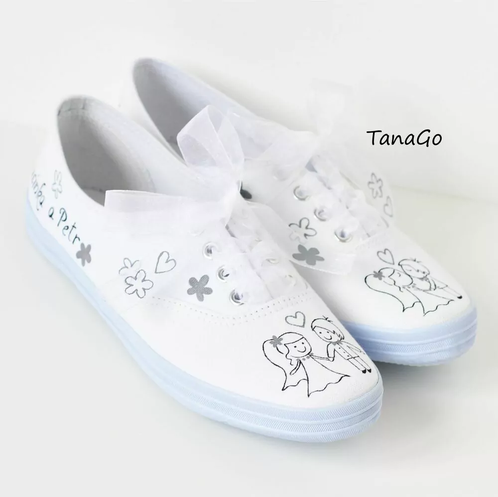 Svatební tenisky párové šedé