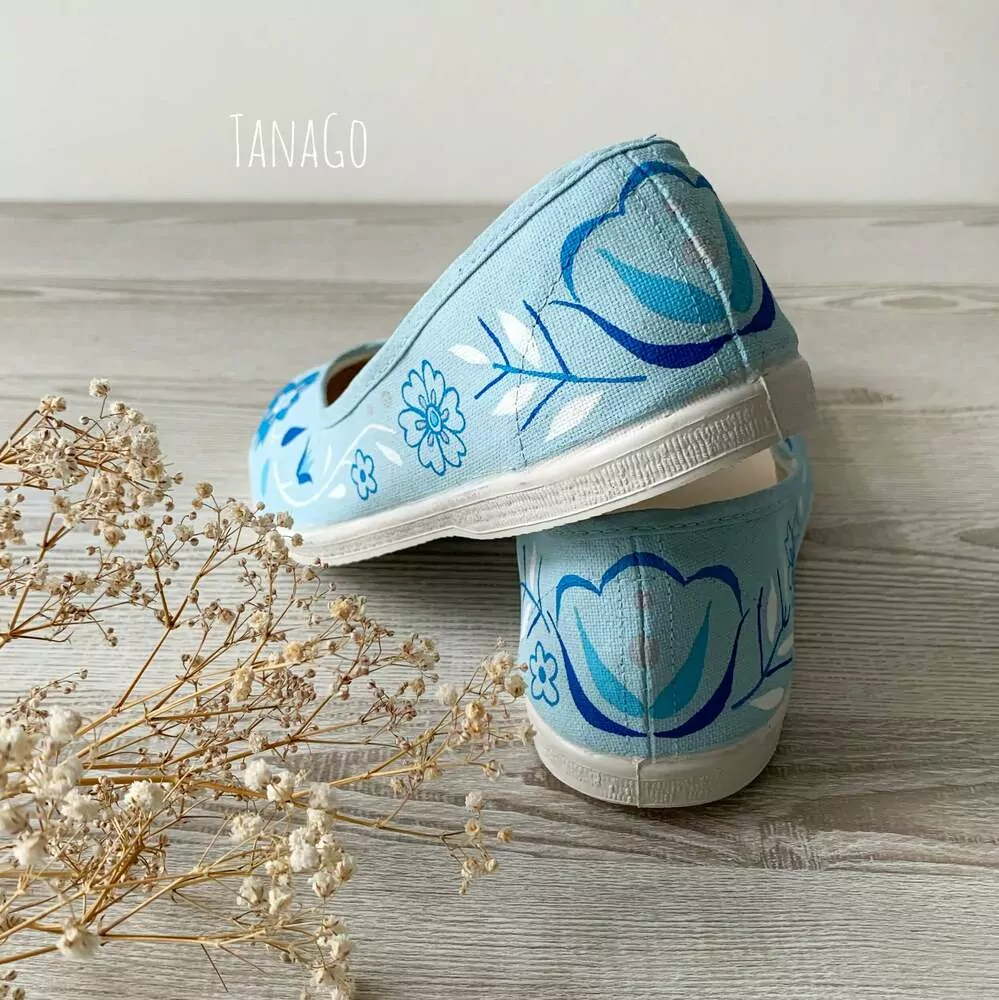 Baleríny Nebeské k vyšívaným šatům