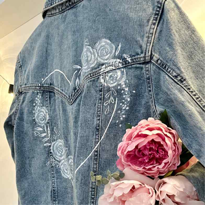 Džínová bunda se srdcem 