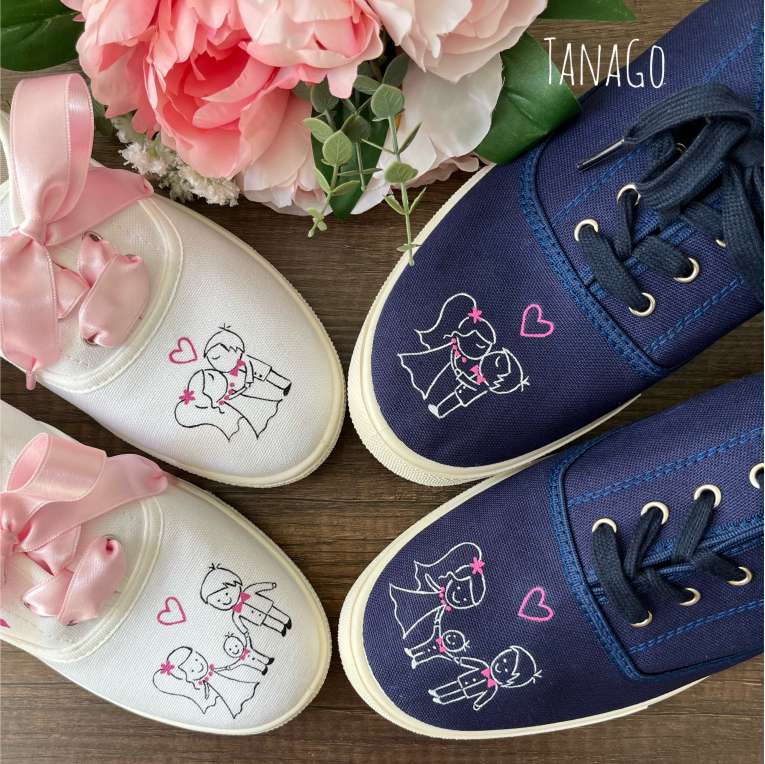 Svatební boty pro pár s chlapečkem