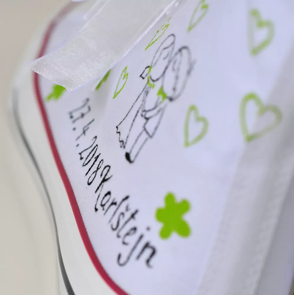 Svatební tenisky kotníkové s jarní zelenou