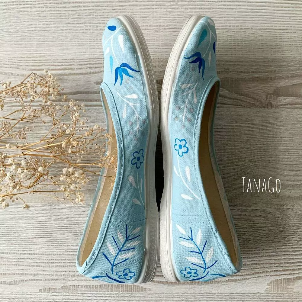 Baleríny Nebeské k vyšívaným šatům