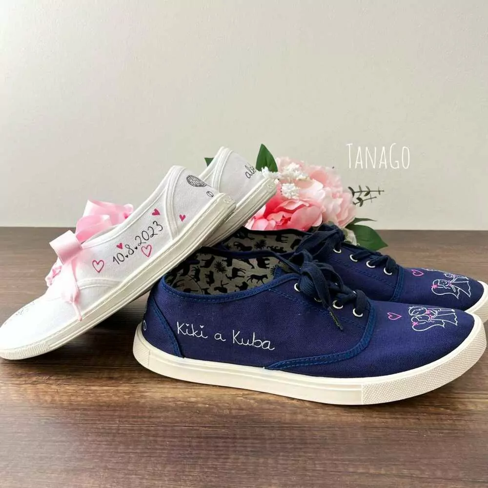 Svatební boty pro pár s chlapečkem