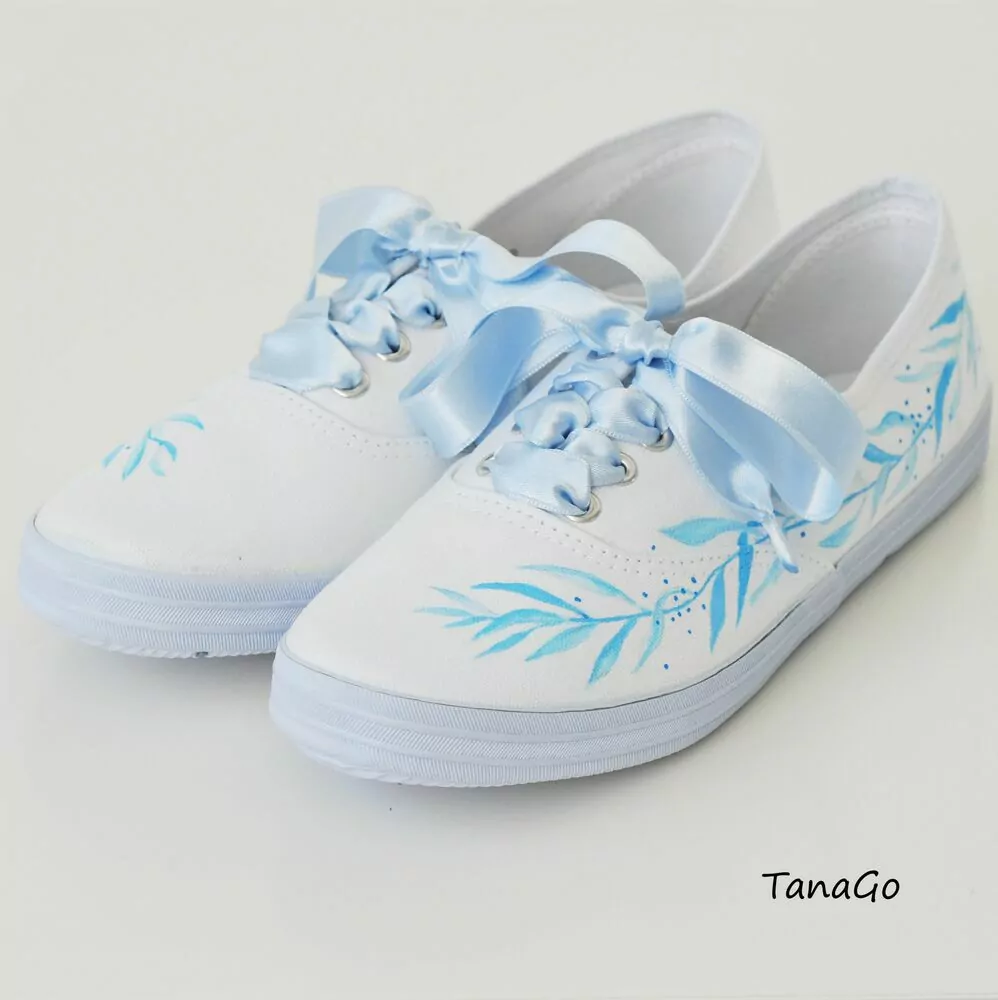 Tenisky modré větvičky