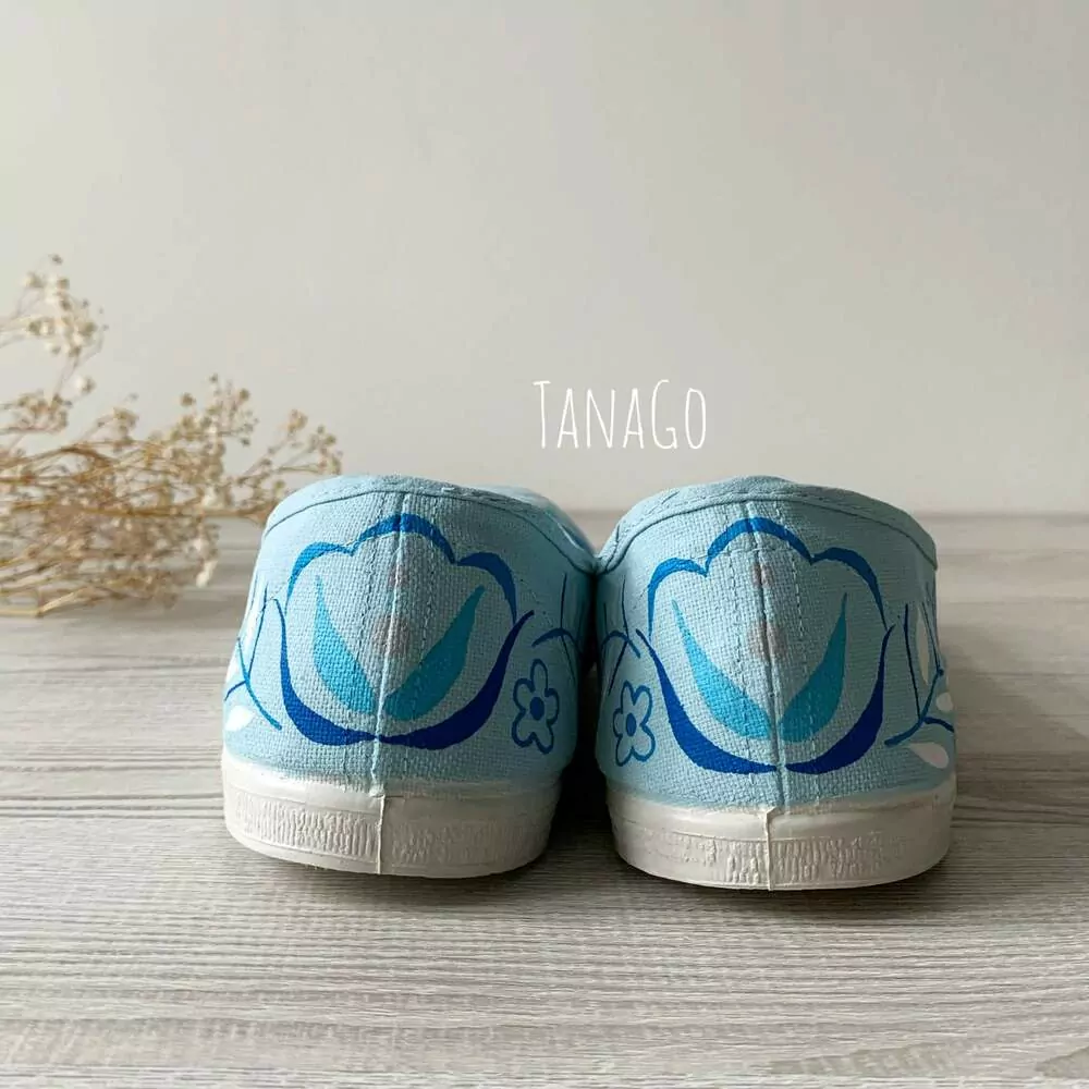 Baleríny Nebeské k vyšívaným šatům