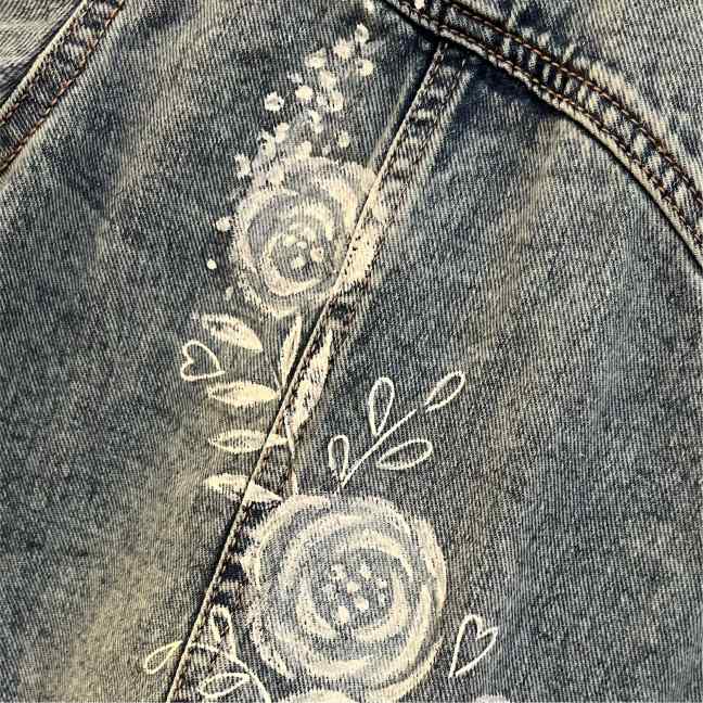 Džínová bunda se srdcem 