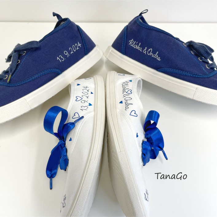 Couple obuv pro novomanžele v modré