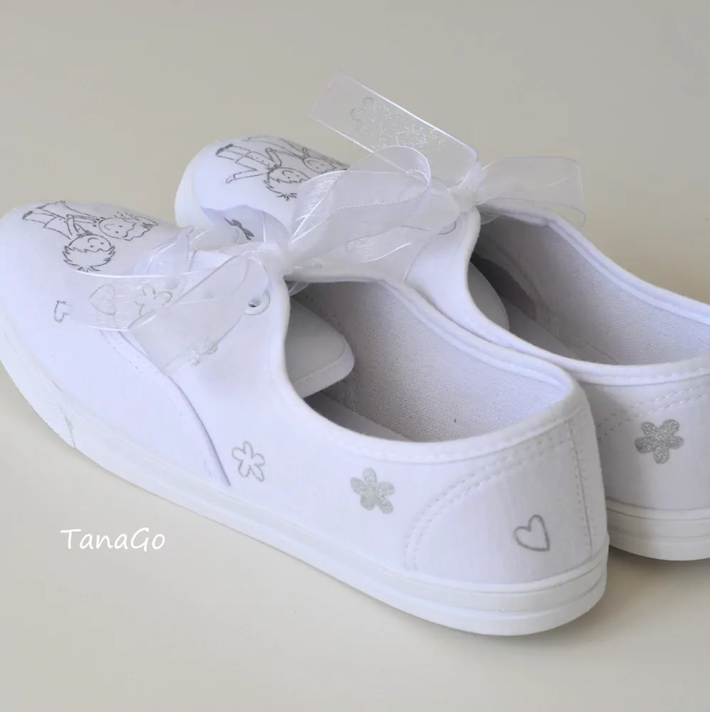 Svatební tenisky se stříbrnou