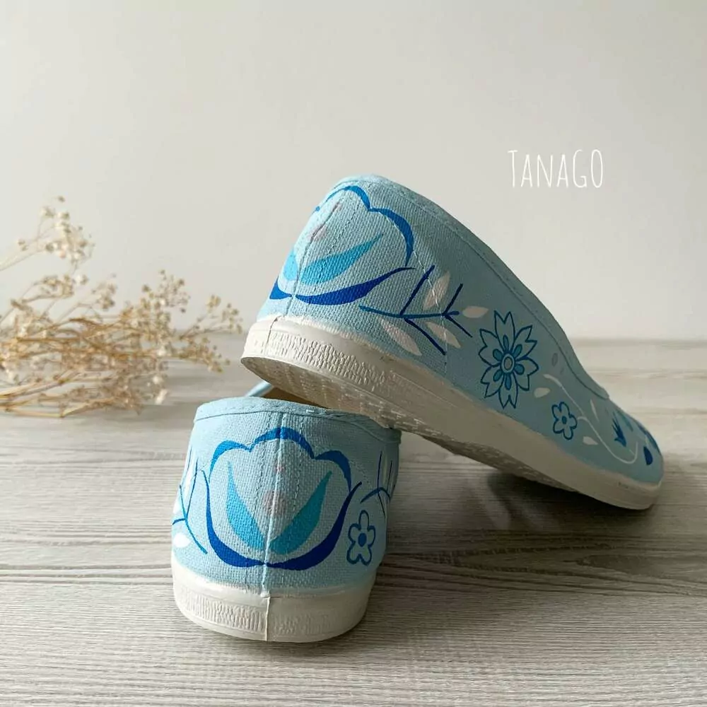 Baleríny Nebeské k vyšívaným šatům