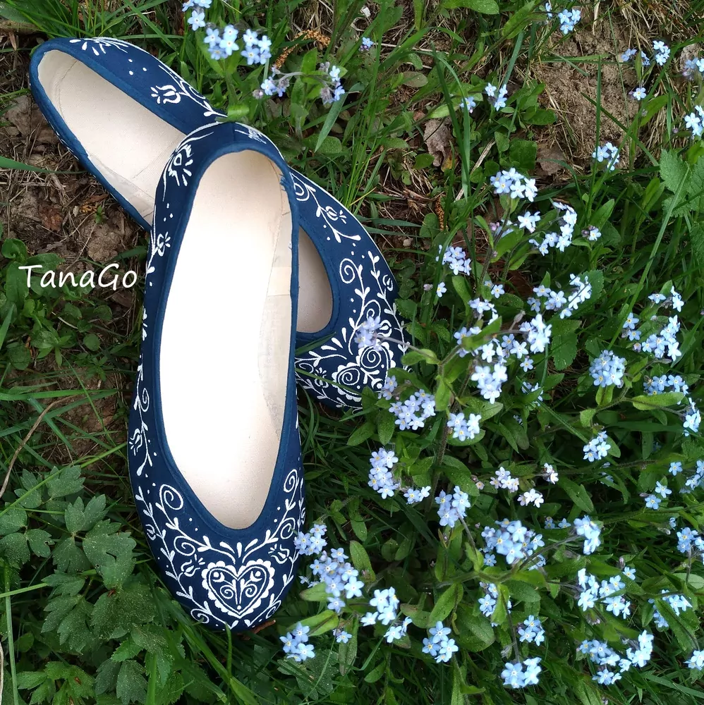 Folklorní balerínky Modrotisk