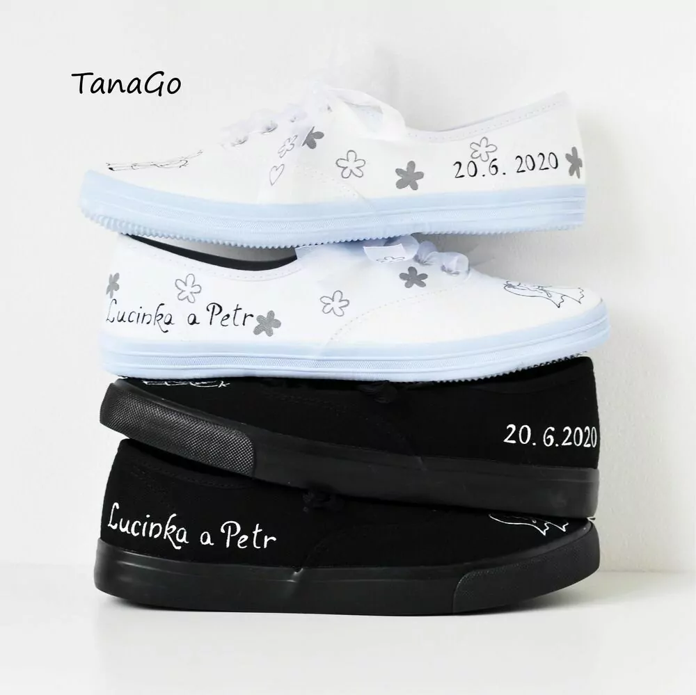 Svatební tenisky párové šedé