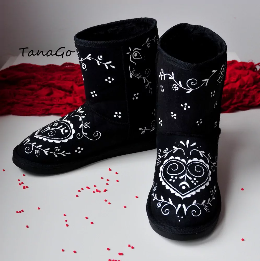 Folklorní válenky Modrotisk