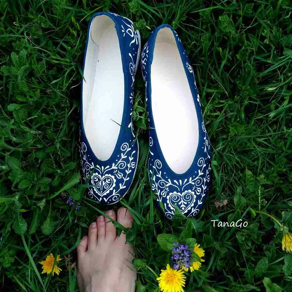 Folklorní balerínky Modrotisk