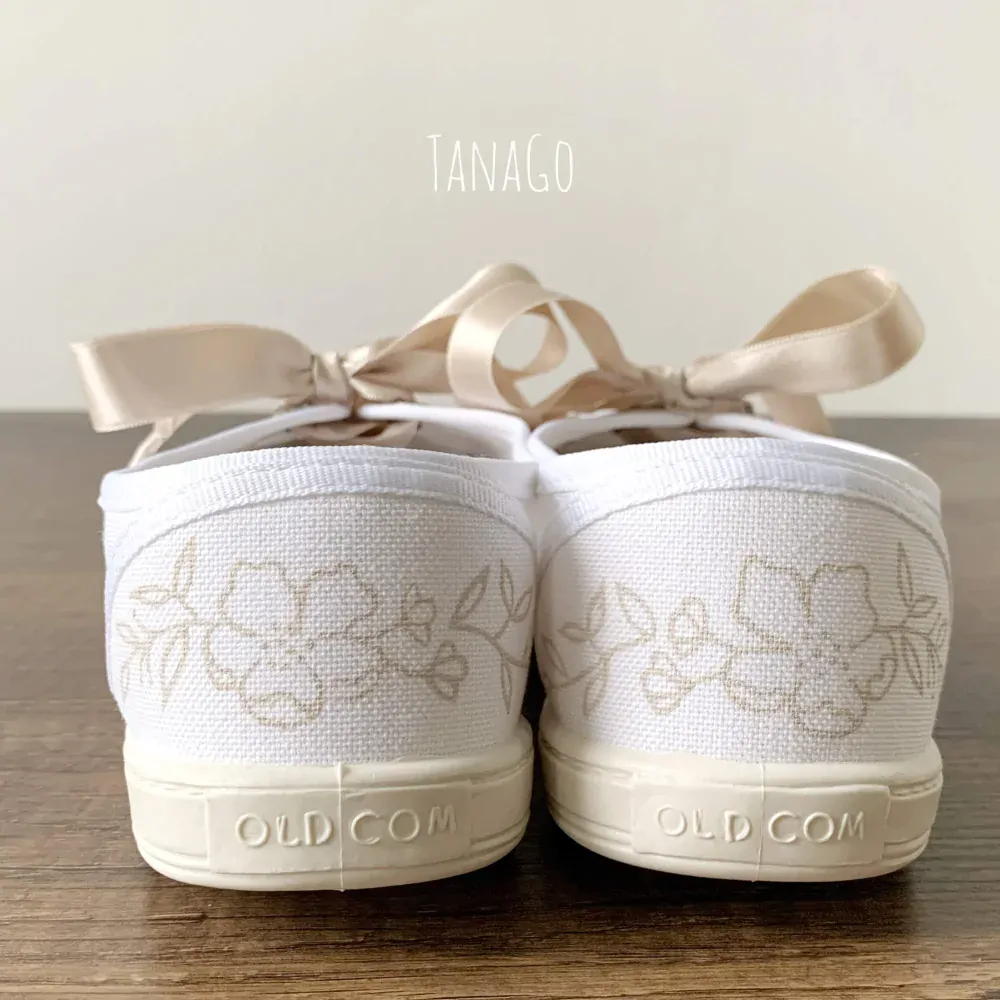 Svatební tenisky Béžová krajka