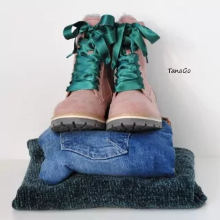 Smaragdové saténové tkaničky no.7