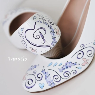 Svatební lodičky levandule