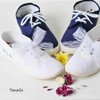 Svatební tenisky s iniciály