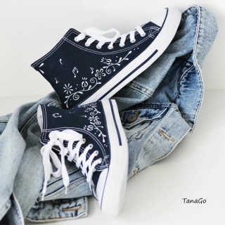 Kotníkové tenisky Modrotisk noty