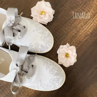 Malované tenisky Svatební krajka